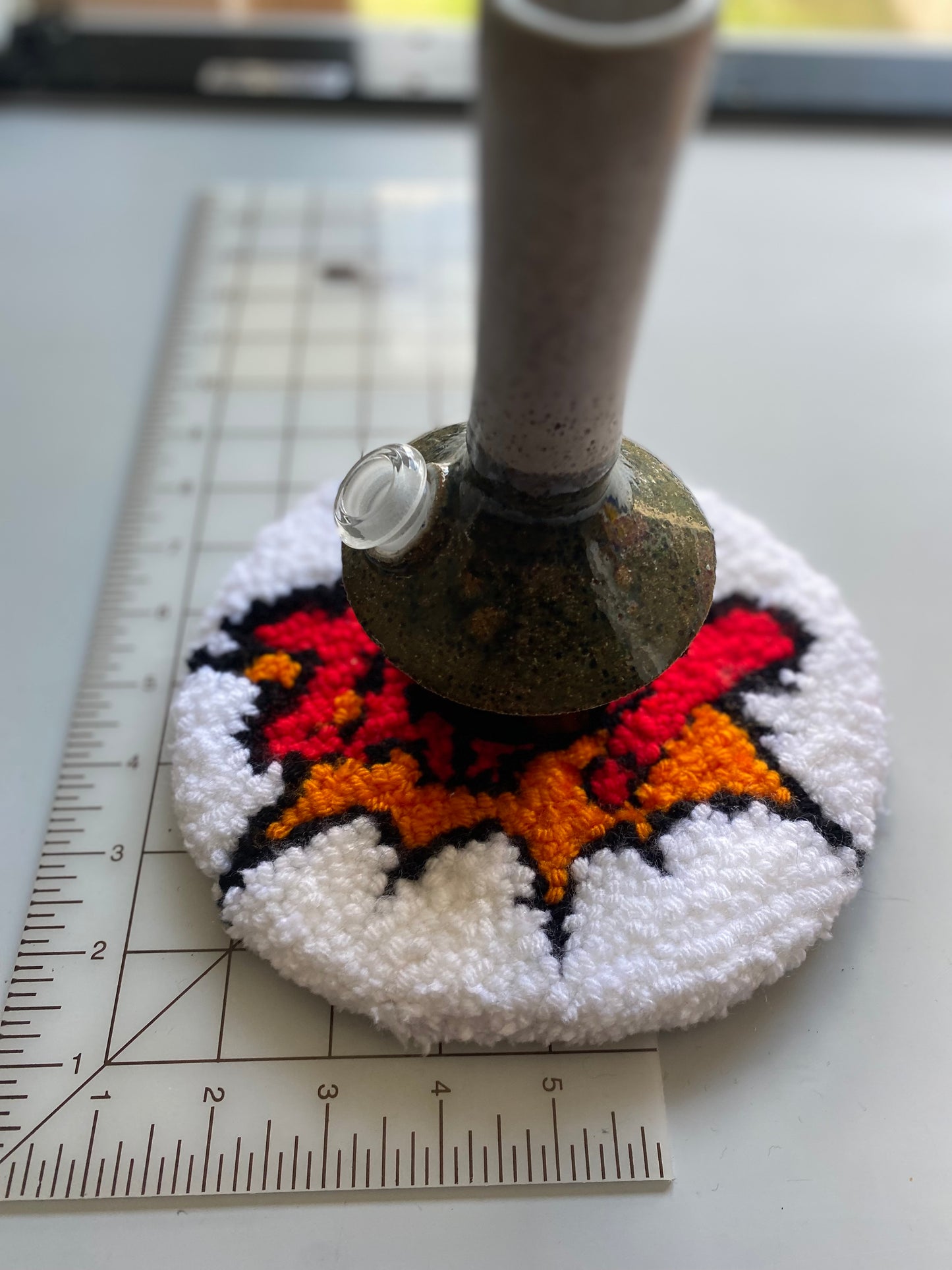 Zap! 8.5” Hand Tuft Carpet Bong/Pipe Display