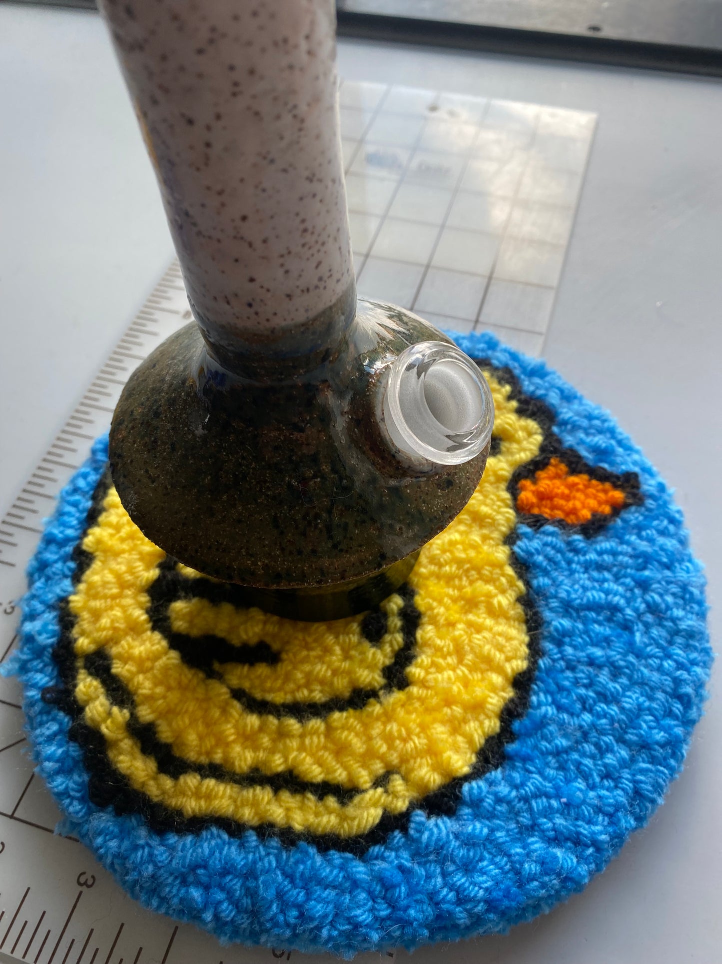 Duck! 8.5” Hand Tuft Carpet Bong/Pipe Display